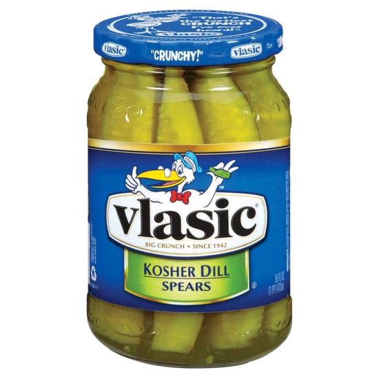 Order Vlasic Kosher Dill Pickle Spears 16oz food online from Everyday Needs by Gopuff store, Baton Rouge on bringmethat.com