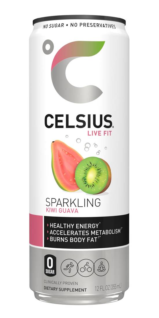 Order CELSIUS Sparkling Kiwi Guava Fitness Drink, Zero Sugar, 12 OZ food online from Cvs store, WAKEFIELD on bringmethat.com