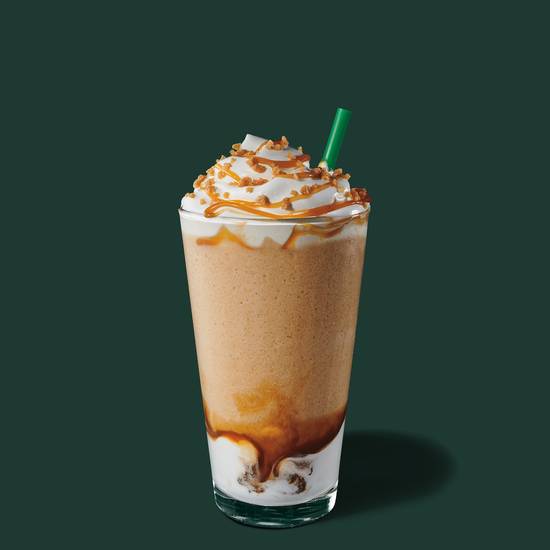 Order Caramel Ribbon Crunch Frappuccino® Blended Beverage food online from Starbucks store, Cape Coral on bringmethat.com