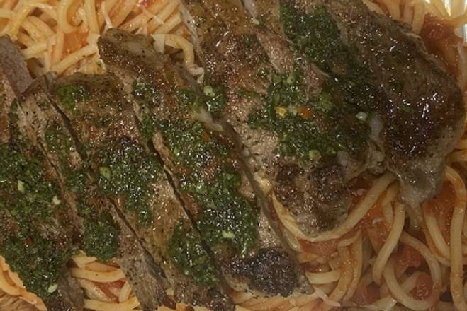 Order Steak Pasta food online from Parc Oasis store, New York on bringmethat.com