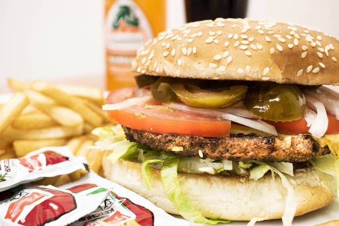 Order Beef Hamburger with Fries food online from El Mercadito Mexican Restaurant store, Memphis on bringmethat.com