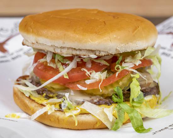 Order Mushroom and Swiss Burger food online from Longhorn Cafe store, San Antonio on bringmethat.com