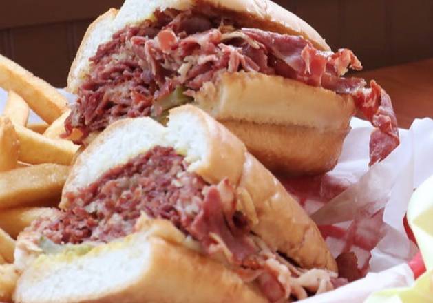 Order Norm's Famous Pastrami Sandwich food online from Norm's Famous Charbroiled Hamburgers store, Whittier on bringmethat.com