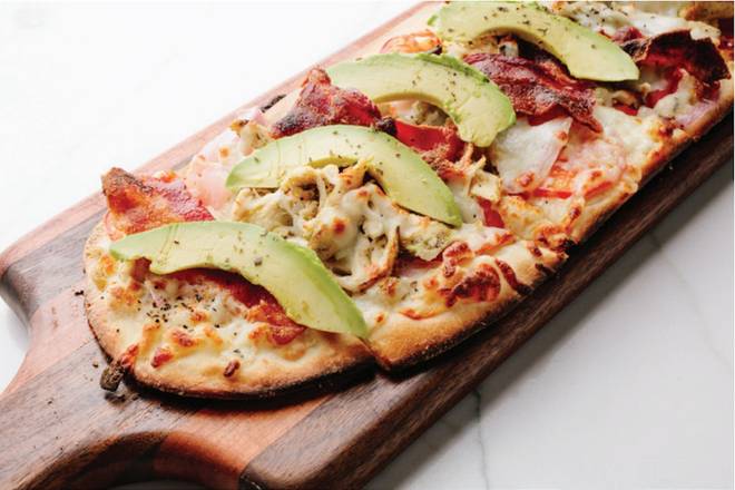 Order GF Chicken & Avocado Club Pizza food online from Pinstripes store, North Bethesda on bringmethat.com