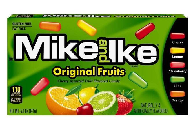 Order Mike and Ike Original Fruits Chewy Assorted Candy - 5oz food online from Trumbull Super Stop store, Trumbull on bringmethat.com