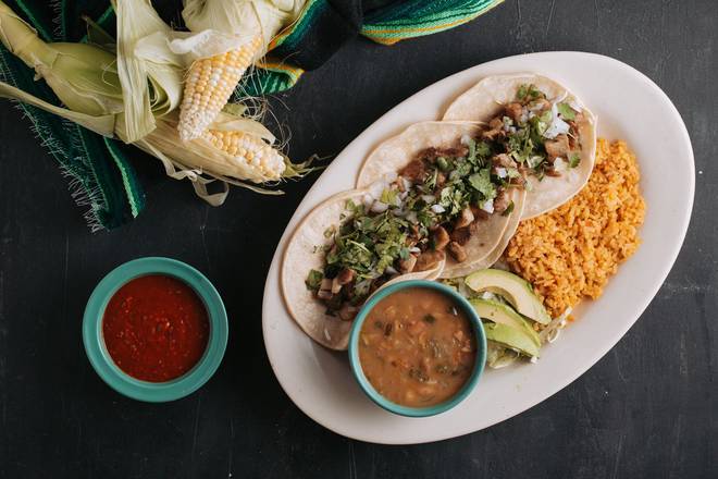 Order Carnitas Tacos food online from Monterey Little Mexico store, Temple on bringmethat.com