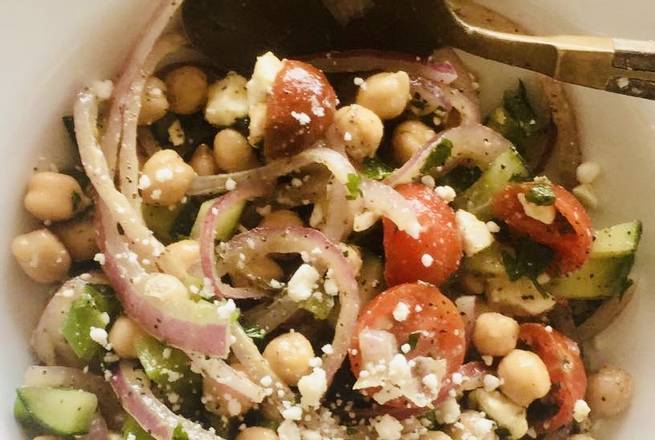 Order Chickpea Salad  food online from Mahal Indian Cuisine store, Everett on bringmethat.com