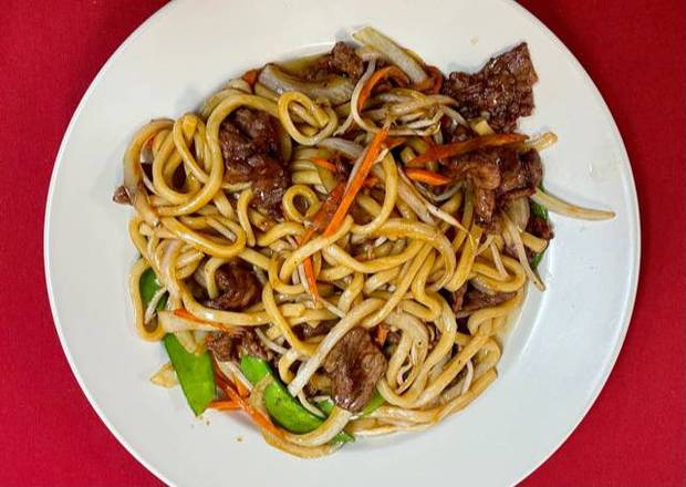 Order Stir Fried Udon Noodles food online from Mulan Asian Bistro East store, Memphis on bringmethat.com