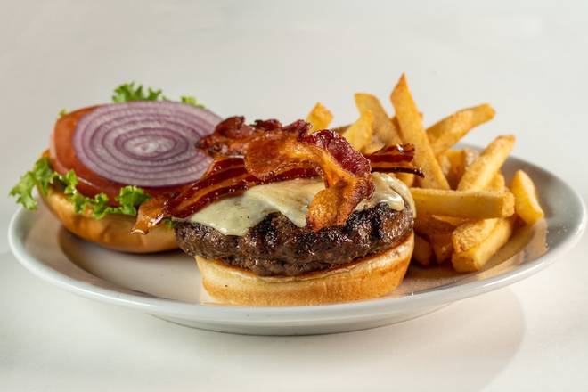 Order BRISKET-SHORT RIB BURGER BLEND† food online from Glory Days Grill store, Apex on bringmethat.com