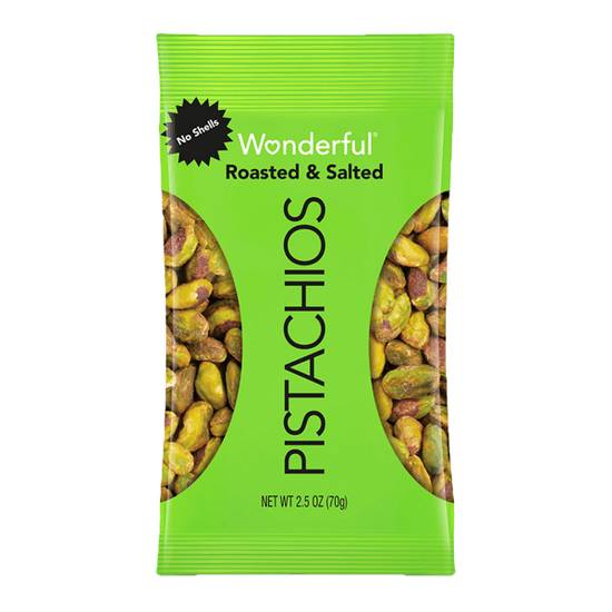Order Wonderful Pistachios Shelled 2.5oz food online from Casey store, Carter Lake on bringmethat.com
