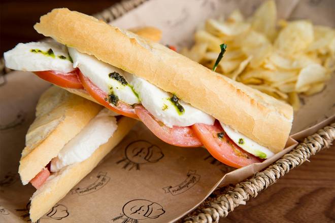 Order Caprese Sandwich food online from La Boulangerie Boulmich store, Pinecrest on bringmethat.com