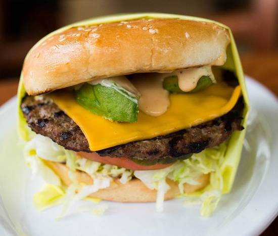 Order Avocado Cheeseburger food online from Norm's Famous Charbroiled Hamburgers store, Whittier on bringmethat.com