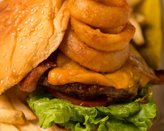 Order Cowboy Burger food online from Rosie McCanns Irish Pub & Restaurant store, San Jose on bringmethat.com