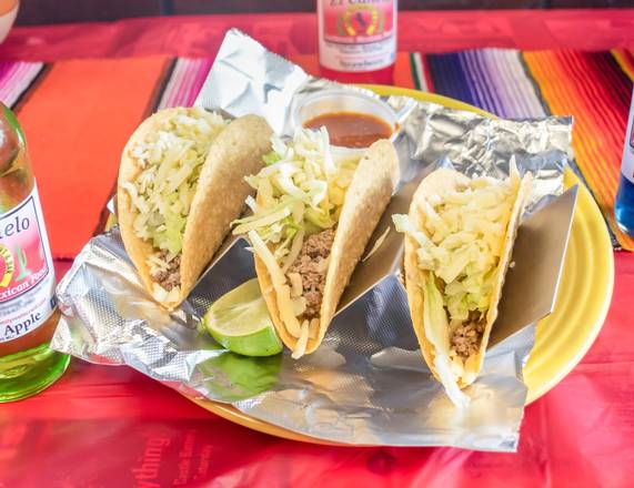 Order Tacos (3 pcs) food online from El Canelo store, New Castle on bringmethat.com