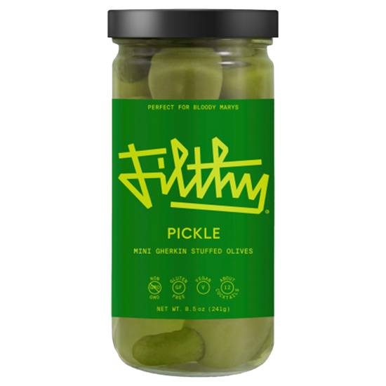 Order Filthy Pickle Stuffed Olives 8oz food online from Everyday Needs by Gopuff store, Santa Monica on bringmethat.com