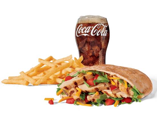 Order Large Chicken Fajita Pita Combo food online from Jack In The Box store, Fort Worth on bringmethat.com