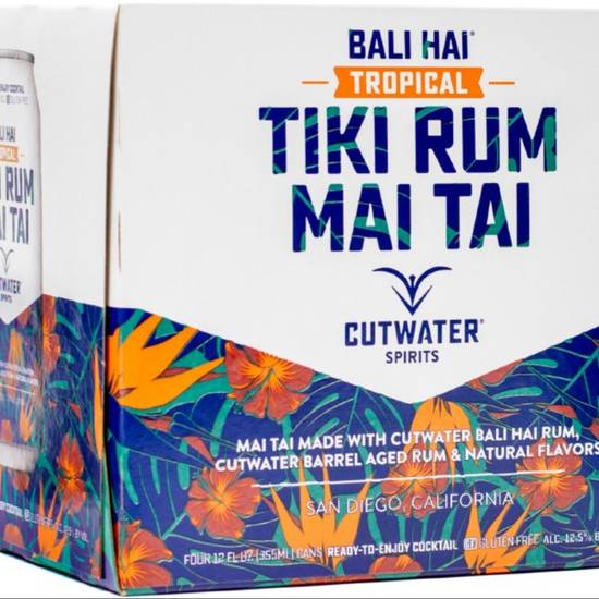 Order CUTWATER RUM MAI TAI 4PCK CANS food online from Princess Liquors store, Port Saint Lucie on bringmethat.com