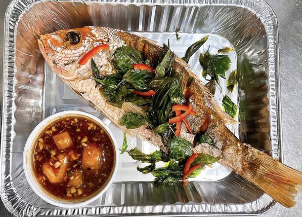 Order Trio Red Snapper food online from Baramee Thai Restaurant store, San Pedro on bringmethat.com