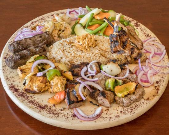 Order Mixed Grill Platter food online from Maroosh Mediterranean Restaurant store, Coral Gables on bringmethat.com