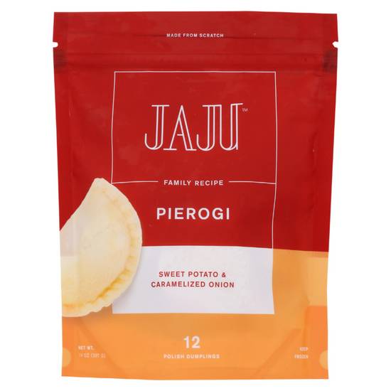 Order Jaju Pierogi Sweet Potato and Caramelized Onion Pierogies 14oz food online from Drinks At Your Door by Gopuff store, Newton Highlands on bringmethat.com