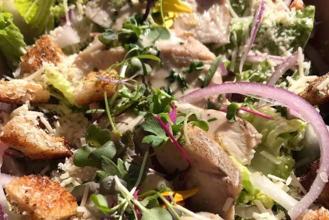 Order Chicken Caesar Salad food online from SPRO Mission Dolores/Castro store, San Francisco on bringmethat.com