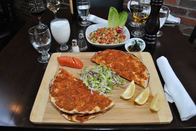 Order Lachmacun food online from Europe Cafe & Grill store, Tenafly on bringmethat.com