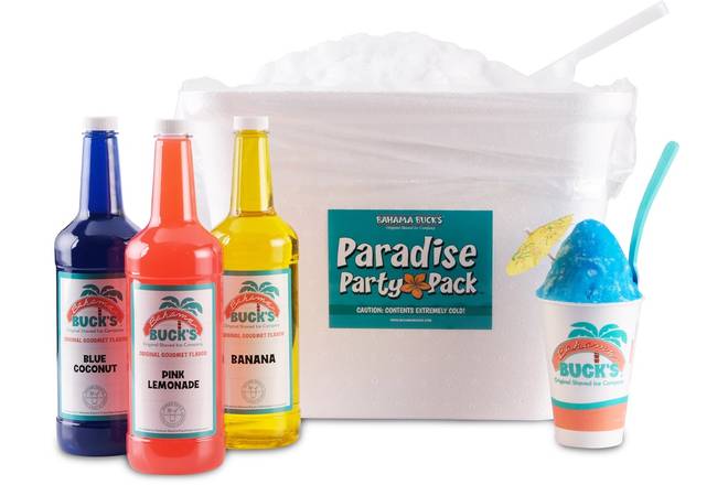 Order Paradise Party Pack® food online from Bahama Buck's store, Amarillo on bringmethat.com