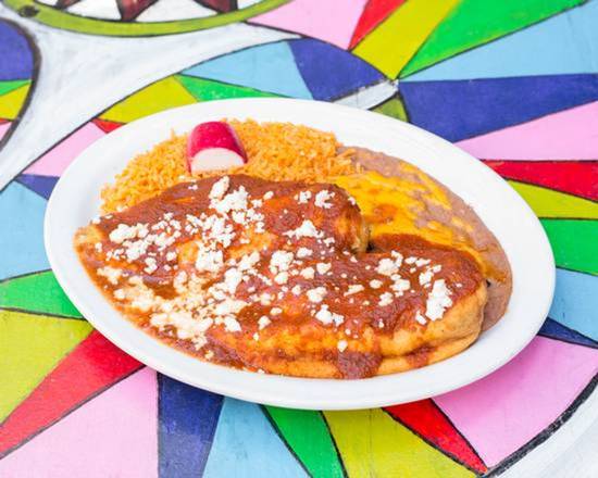 Order Two Chile Rellenos (Super Combos) food online from La Cabaña store, Los Angeles on bringmethat.com
