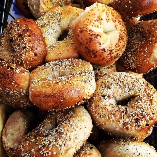 Order 1 Dozen Freshly-Baked Bagels food online from Bagel Nosh Deli store, Santa Monica on bringmethat.com