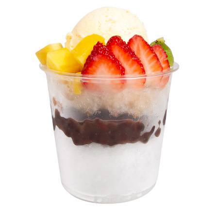 Order Red Bean (Deluxe) Bowl Shaved Ice food online from Boba Time store, Los Angeles on bringmethat.com