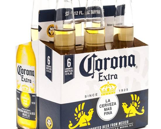 Order Corona Extra, 6pk-12oz bottle beer (4.5% ABV) food online from Golden Ox Liquors store, Saint Augustine on bringmethat.com