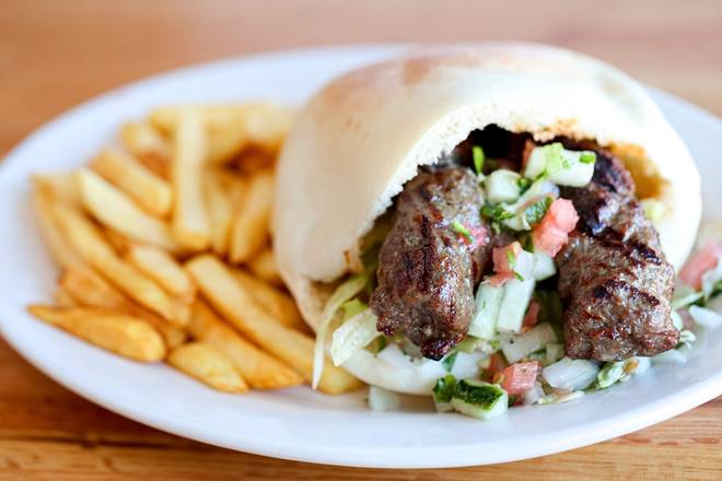 Order Romanian Kabob Sandwich food online from Pita Hut store, Miami Beach on bringmethat.com