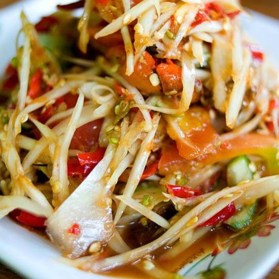 Order Papaya Salad food online from Pho Sho Fusion House store, Porterville on bringmethat.com
