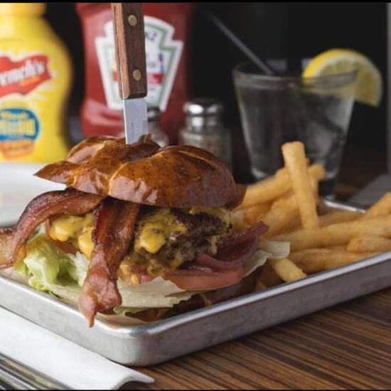 Order Pretzel Burger food online from Barwest store, Sacramento on bringmethat.com