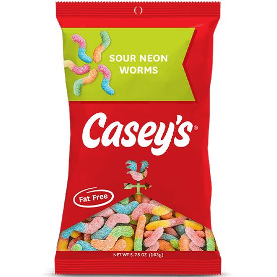 Order  Casey's Sour Neon Gummi Worms 5.75oz food online from Casey store, Terre Haute on bringmethat.com