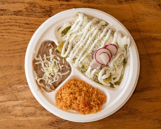 Order Chicken Enchiladas Green food online from Colonial Market and Restaurant store, Minneapolis on bringmethat.com