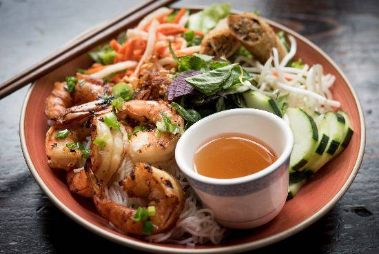 Order Grilled Prawn Vermicelli Noodles food online from Ba Bar store, Seattle on bringmethat.com