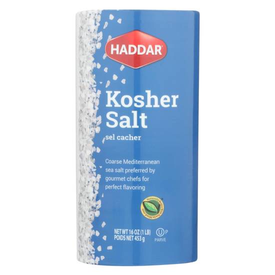 Order Haddar Coarse Kosher Sea Salt 16oz food online from Drinks At Your Door by Gopuff store, Newton Highlands on bringmethat.com