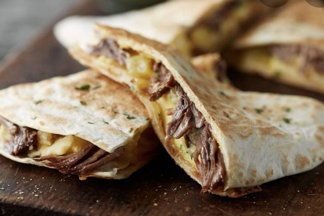 Order Quesadilla De Carne Mechada food online from Arepa One store, Hialeah on bringmethat.com