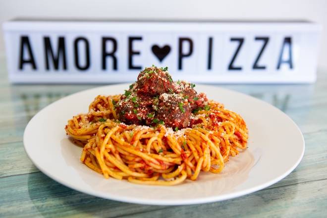 Order SPAGHETTI & MEATBALLS food online from Amore Pizzeria store, Clearwater on bringmethat.com
