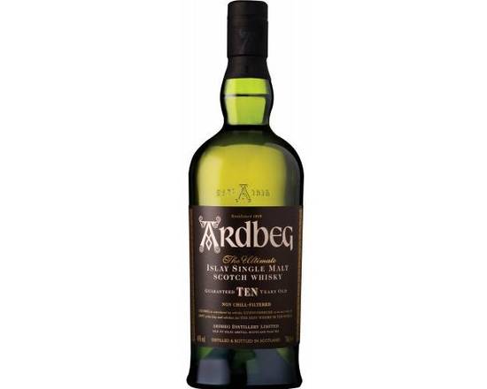 Order Ardbeg  - 10 Year Single Malt Scotch Whisky food online from Santa Monica Liquor store, Santa Monica on bringmethat.com