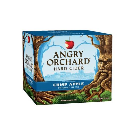 Order Angry Orchard Hard Cider Crisp Apple 12 fl oz-12 PACK BOTTLES food online from Rocky Liquor store, Claremont on bringmethat.com