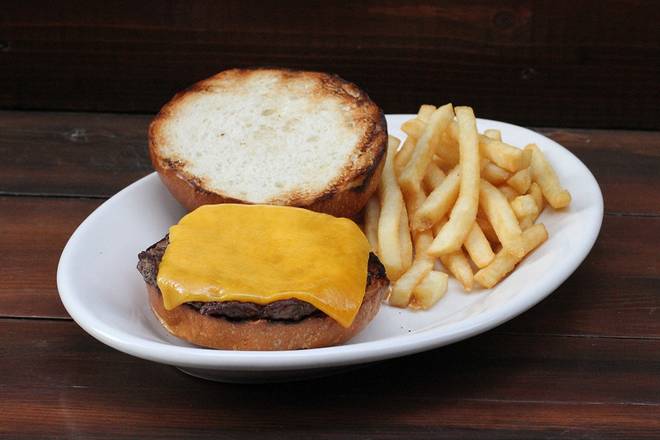 Order Cheeseburger food online from Lazy Dog Restaurant & Bar store, Addison on bringmethat.com