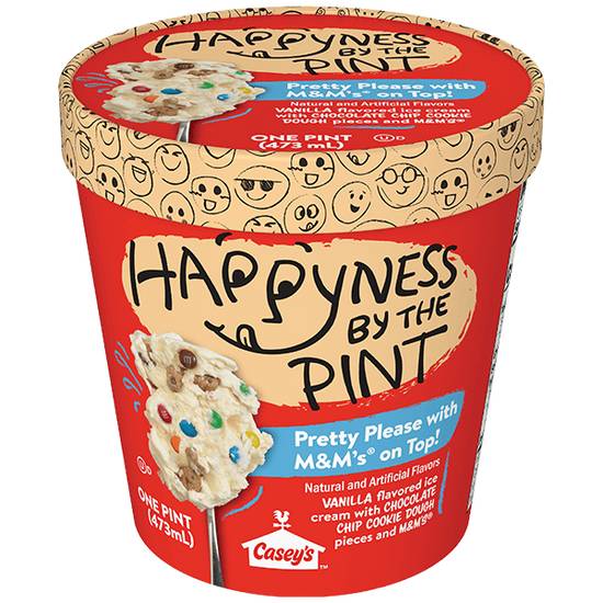 Order Happyness by the Pint Pretty Please with M&Ms On Top Ice Cream, 16oz food online from Casey store, Van Buren on bringmethat.com