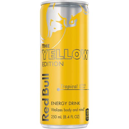 Order Red Bull Energy Drink The Yellow Edition Tropical (8.4 OZ) 125572 food online from Bevmo! store, Albany on bringmethat.com