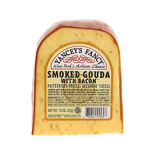Order Yancey's Smoked Gouda W/Bacon 7.6oz food online from Everyday Needs by Gopuff store, San Rafael on bringmethat.com