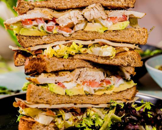 Order Chicken Club Sandwich food online from Crema Gourmet Espresso Bar store, Miami on bringmethat.com