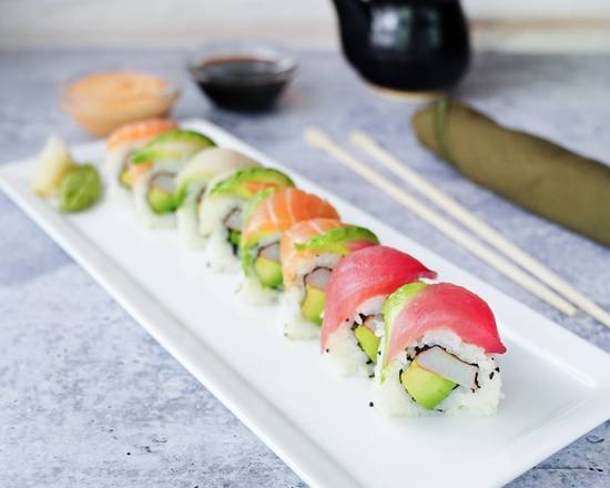 Order Rainbow Roll food online from Sushi Maki store, Miami on bringmethat.com