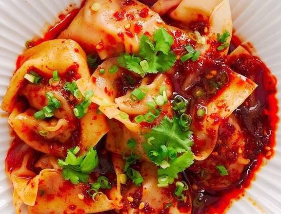 Order Spicy Pork Wonton (6) food online from Mulan Asian Bistro East store, Memphis on bringmethat.com