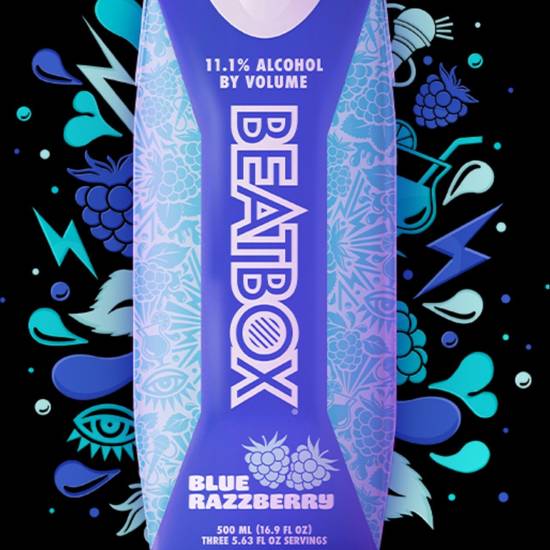 Order BEATBOX BLUE RAZ 500ML 11.1% ABV food online from Princess Liquors store, Port Saint Lucie on bringmethat.com